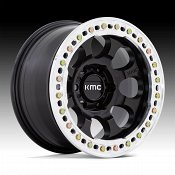 KMC KM237 Riot Beadlock Satin Black Custom Truck Wheels